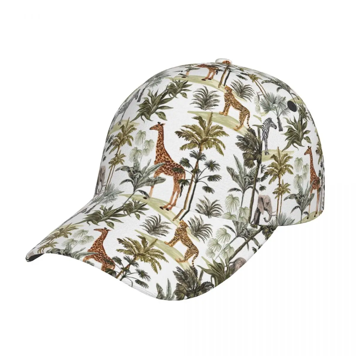 

Beautiful Tropical Rain Forest Trucker Cap Classic Headwear For Men Women Hawaiian Palm Trees Casquette Suit for All Season