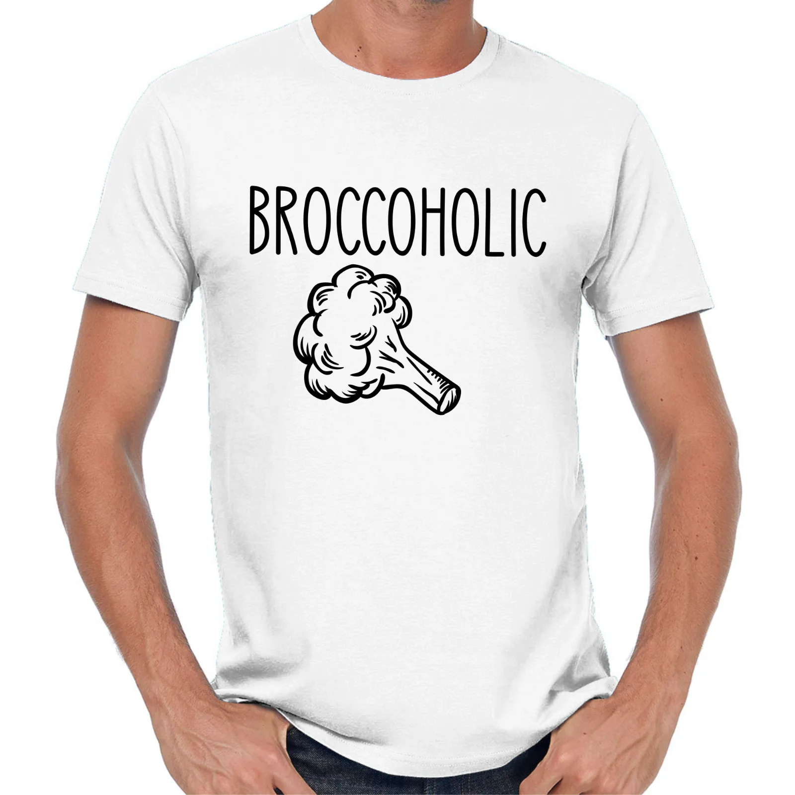 Брокоголовая брокколи веганская Вегетарианская еда забавная смешная комедийная футболка