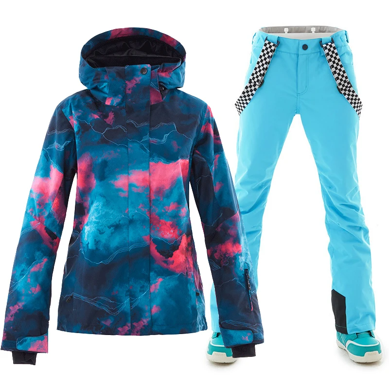 Ski Suit Women Winter Warm Waterproof Outdoor Sports Snow Jackets and Pants Hot Ski Equipment Snowboard Jacket Women Brand