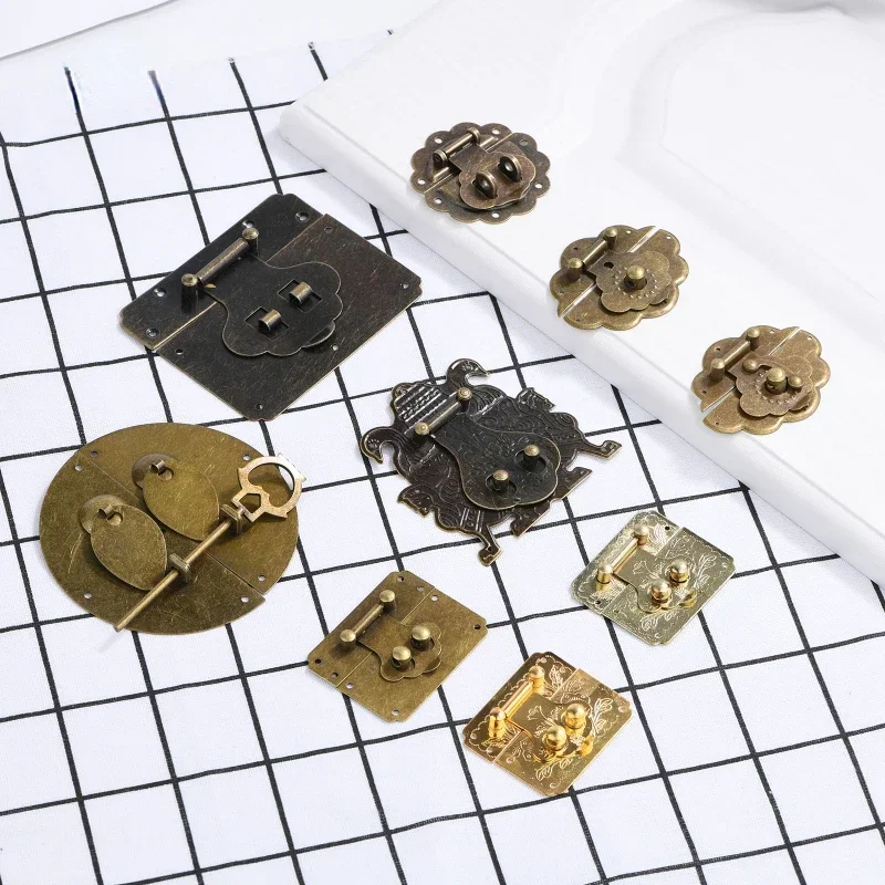 1 шт. старинная искусственная кожа с застежкой-пряжкой деревянная шкатулка для