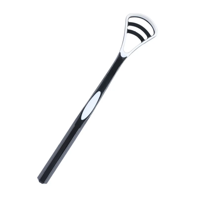 

Plastic Dental Tongue Scraper Cleaner Brush Black 2 PCS