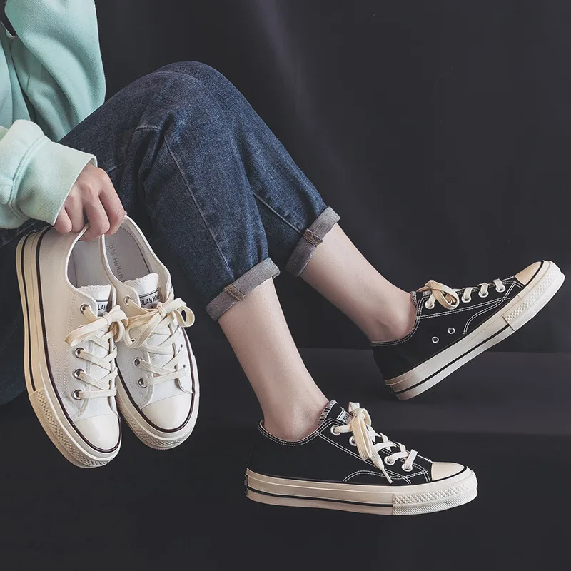 

Canvas Shoes Women's Shoes 2022 Spring and Autumn Ulzzan All-match Student Korean Version Retro Sneakers