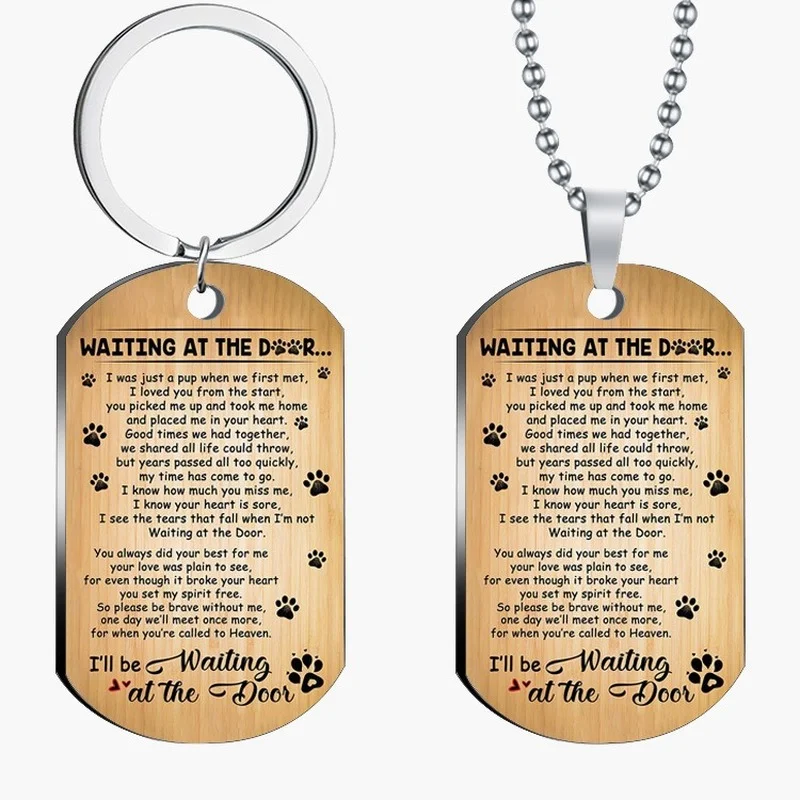 Брелок для ключей с надписью Женский цветной печатный мужчин принтом собачьей