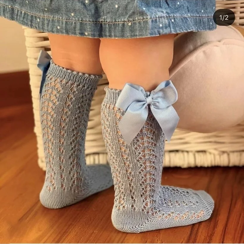 Детские гольфы Сезон весна-лето Сетчатые носки для малышей Тонкие принцессы с