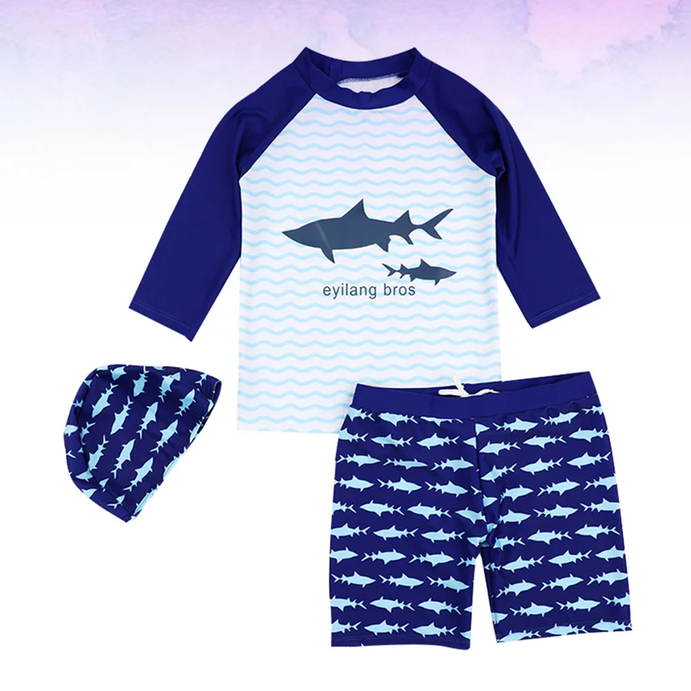 3 шт. в 1 комплекте купальники с изображением акулы солнцезащитный крем