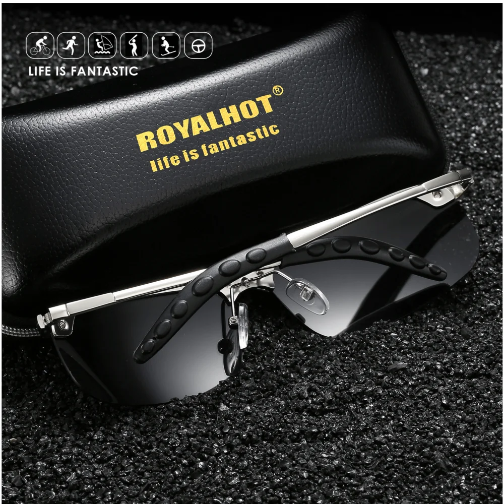 Поляризованные Солнцезащитные Очки RoyalHot Унисекс В Прямоугольной Оправе С