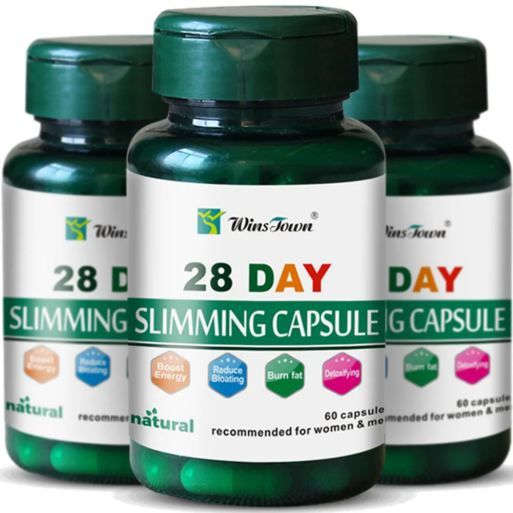 

2 Bottle slim capsule 28days diet capsules slimming Fast weight loss appetite inhibition fat burning detoxification Health Food