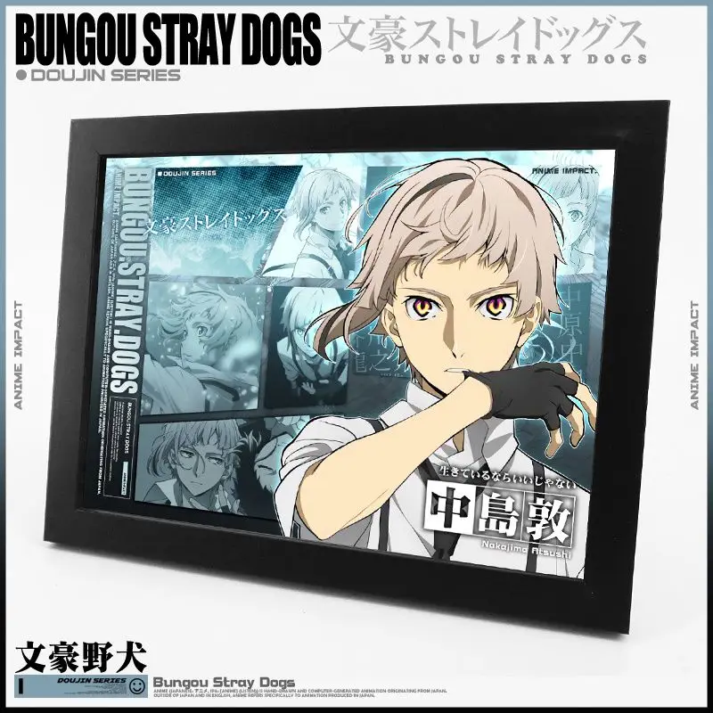 Фото Bungo Stray Dogs dazai Osamu Nakahara Chuuya, вторичная анимация, периферийная фоторамка, креативные мультяшные настольные украшения, подарок №4