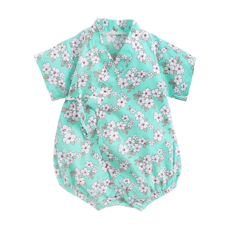 Baby Girl Clothes Newborn Clothes Baby Boy Clothes Fashion Cotton Kimono Style Floral Print  Baby Clothes New Born Baby Items