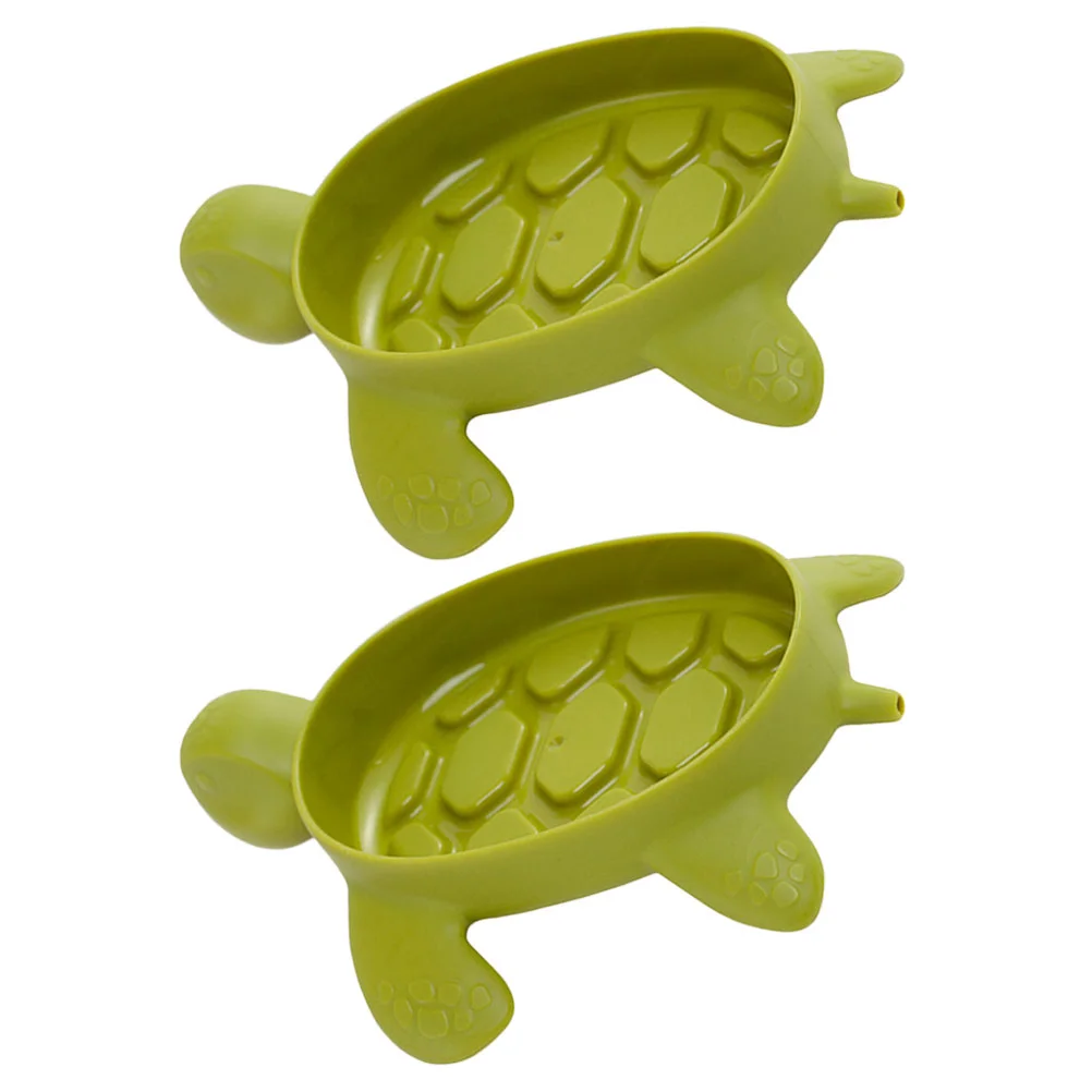 

2Pcs Soap Holder Turtle Shaped Self Draining Soap Tray Soap Storage Holder