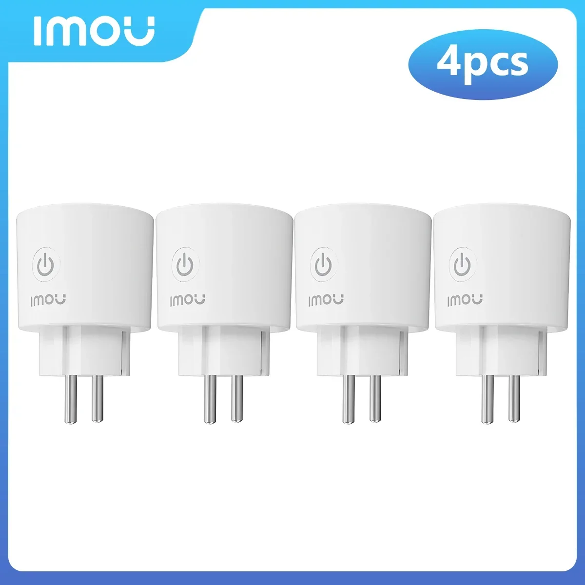 

IMOU Matter CE2P Smart Socket 16A Вилка европейского стандарта с мониторингом энергии — пульт дистанционного управления и голосовым управлением, совместимая с Alexa