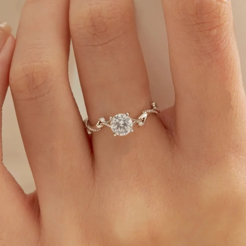 

Glass Filled Engagement Design Rings for Women White Glass Filled Cubic Elegant Rings Female Wedding Jewelry Free Shipping