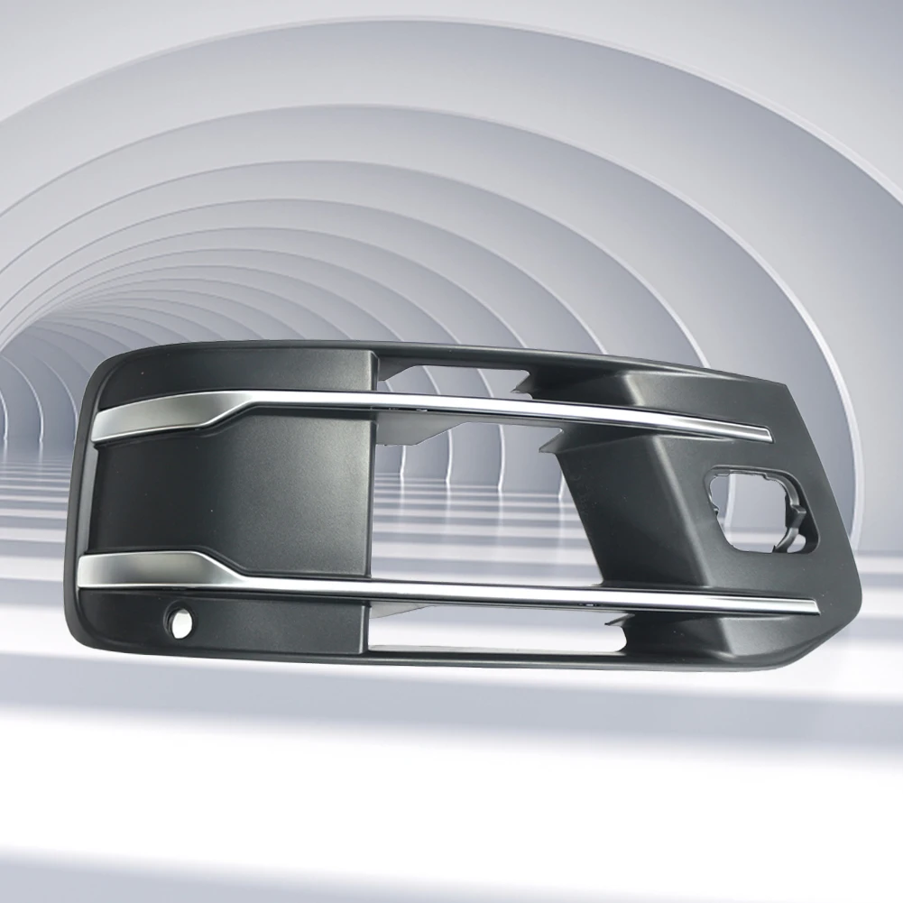 

Рамка для противотуманной фары, яркая черная передняя противотуманная фара, отделка гриля с серебряной платой для стандартной модели Audi Q7 2016-2019 для автомобильных запчастей