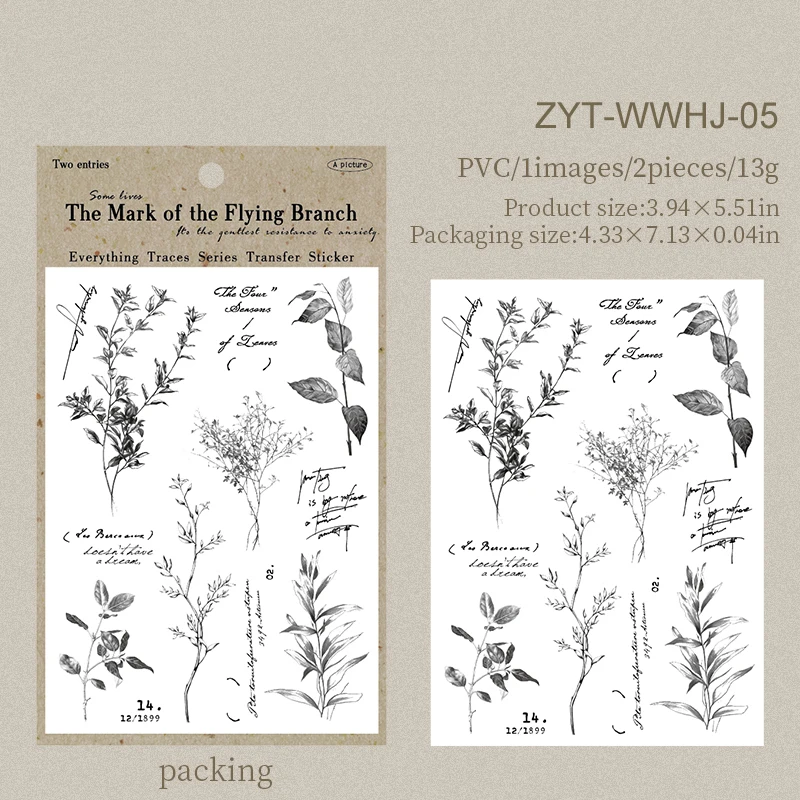 

Переводная наклейка "Следы всех вещей"