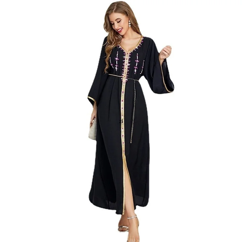 Caftan Marocain Long Arabic Dress Kaftan Pakistan Arabic Turkey Islam Saudi Abaya Dubai Evening Party African Dresses for Women