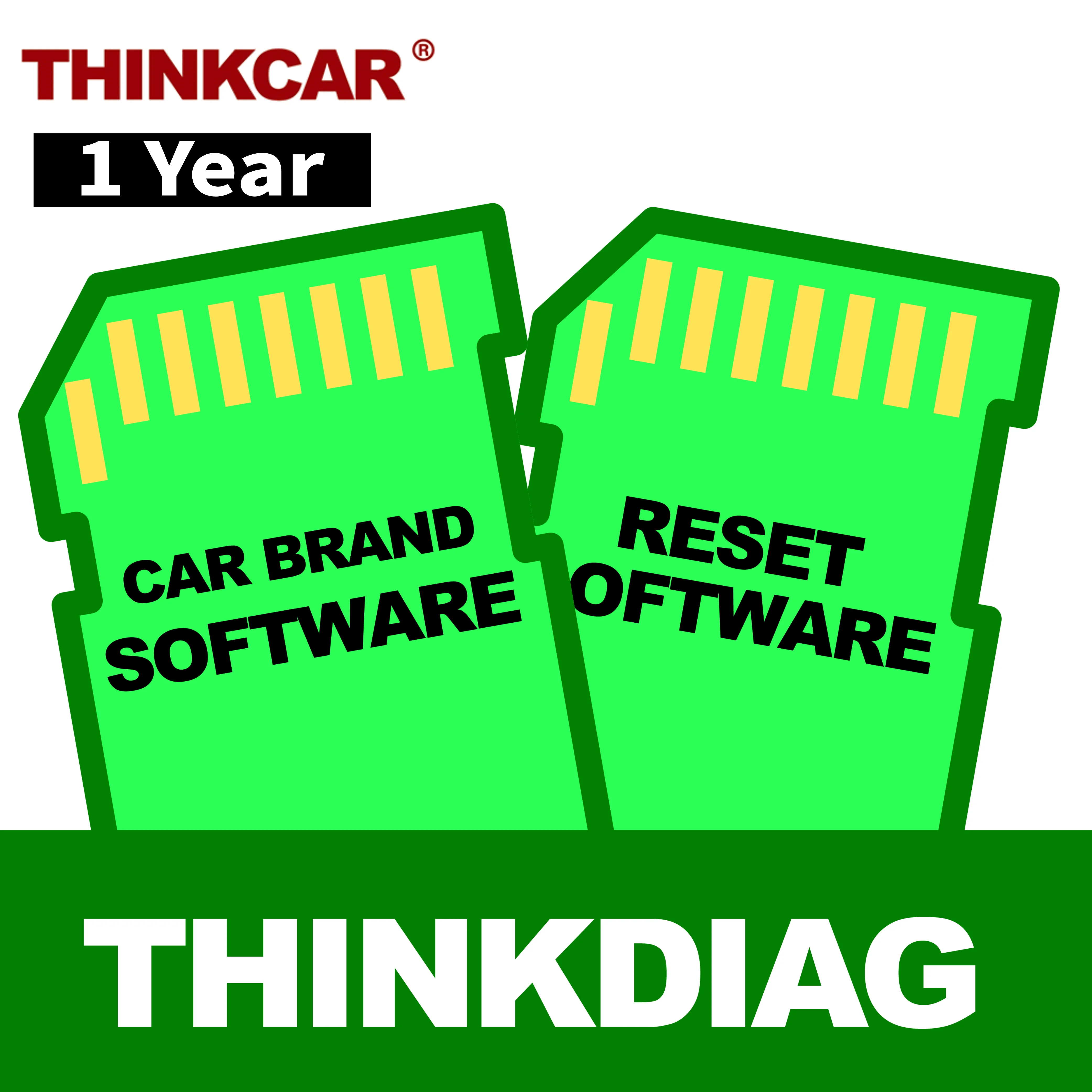 Thinkcar Thinkdiag Full Software 1 Year Update OBD2 Scanner OE Level Diagnostic Tool 15 Resets Services Support 115 Car Brands