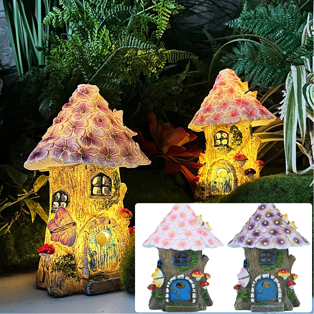

Пасторальная солнечная декоративная лампа, имитирующая колибри, дворовая лампа, дом на дереве, декоративное освещение для наружного украшения двора