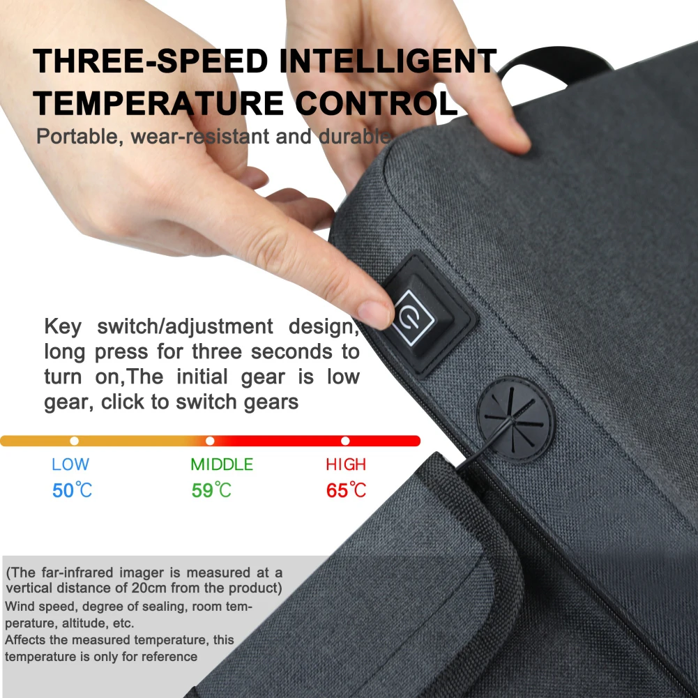 Портативная подушка для подогрева сидений 600D из Оксфордской ткани сиденья с