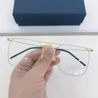 high quatity denmark brand eyeglasses 502 myopia glasses frame men screwless ultralight double beam pure titanium square eyewear