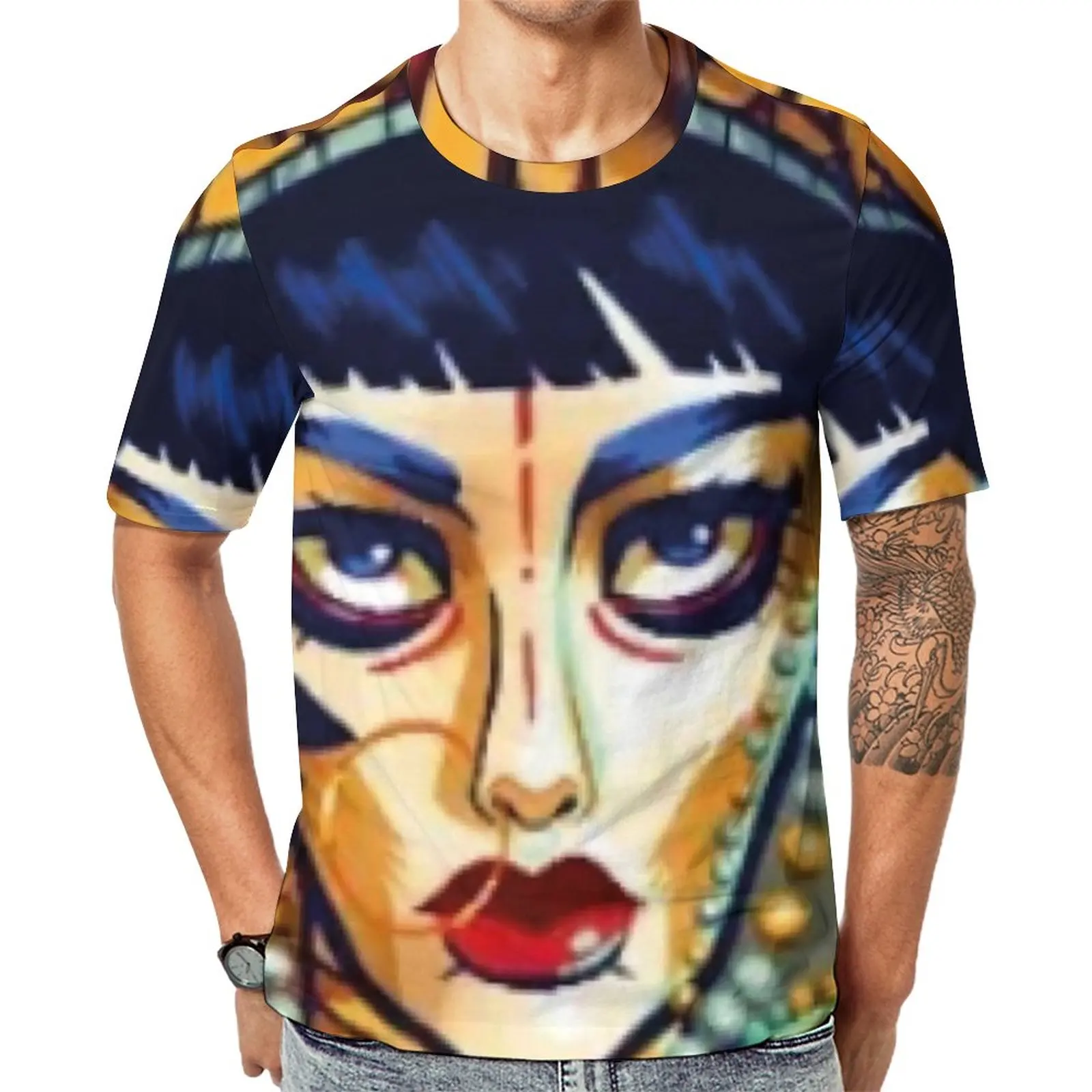 

Jibaro Paint T Shirt Love Death Robots Season 3 Vintage T Shirts Short-Sleeved Graphic Tshirt Hot Sale Beach Oversized Clothing