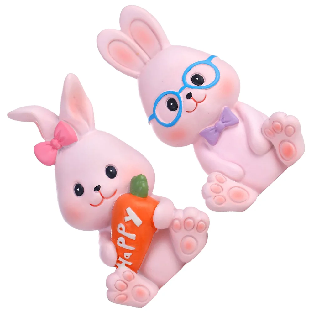 

2pcs Replacement Fake Bunny Miniature Rabbit Model, Miniature Rabbit Figurine, Miniature Rabbit Decor
