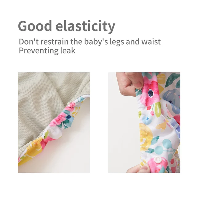 Elinfant Breathable Mesh Cloth 4pcs/set Washable Pocket Diaper Adjustable Reusable fralda Ecological Cloth Diaper 2