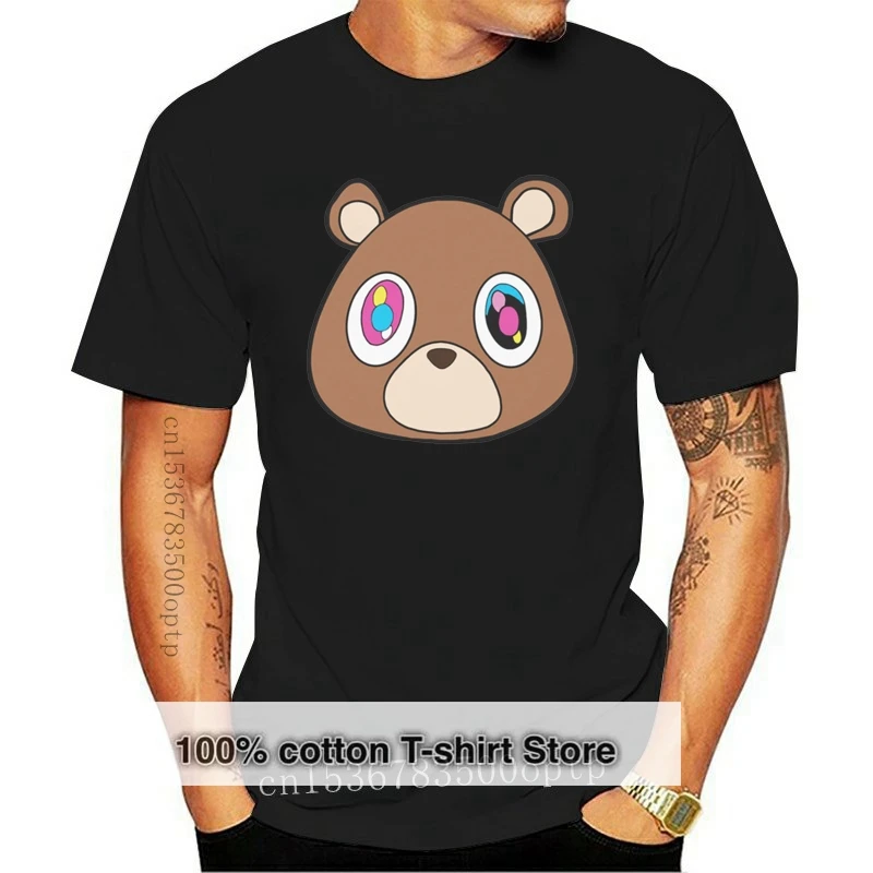 

Kanye West Bear T Shirt Rap Hip Hop Music Cotton Short Sleeve Tee Shirt