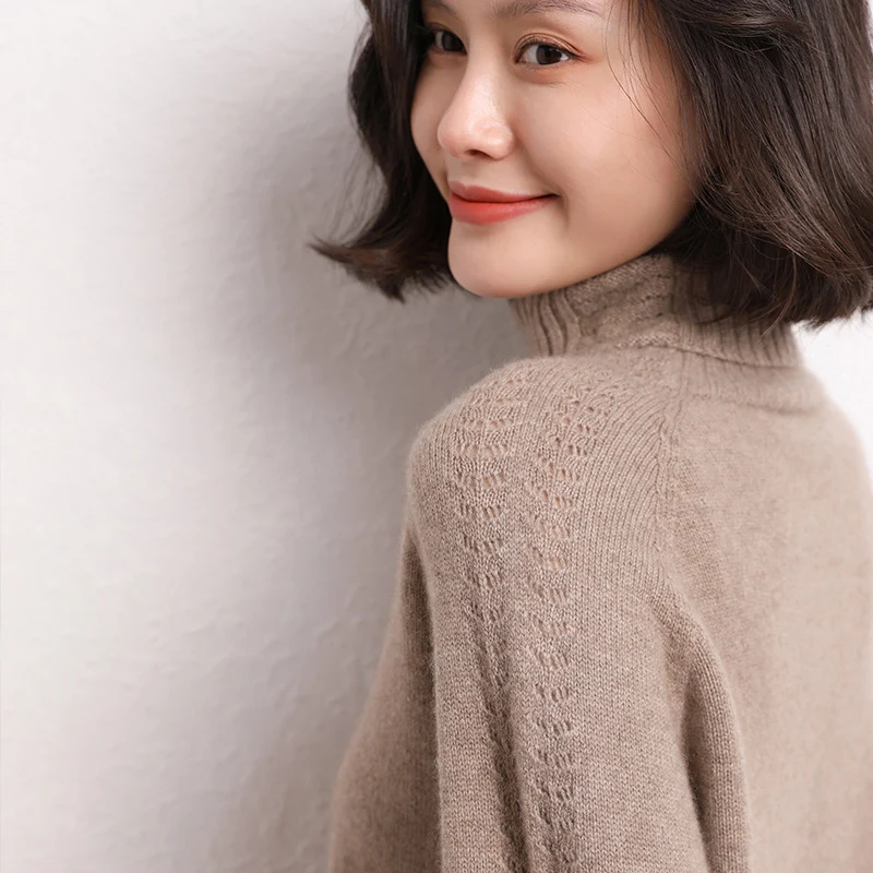

KOIJINSKY Cashmere fall/winter women's high lapel collar knitted cashmere sweater