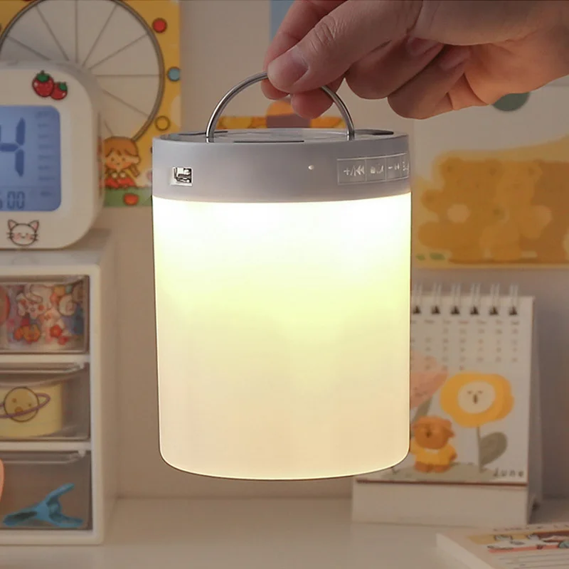 LED Charging Alarm Clock Audio Night Light RGB Smart Bluetooth Table Lamp Bedroom Bedside Decoration Music Dask 