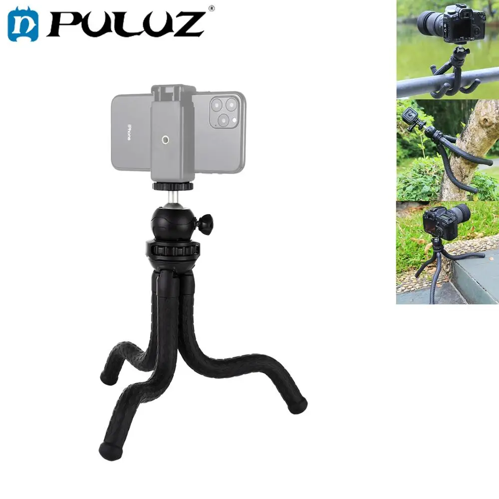 

BYSTONE Flexible Sponge Octopus Tripod for Sport Action Video Camera Portable Mobile Phone GoPro selfie stick tripod