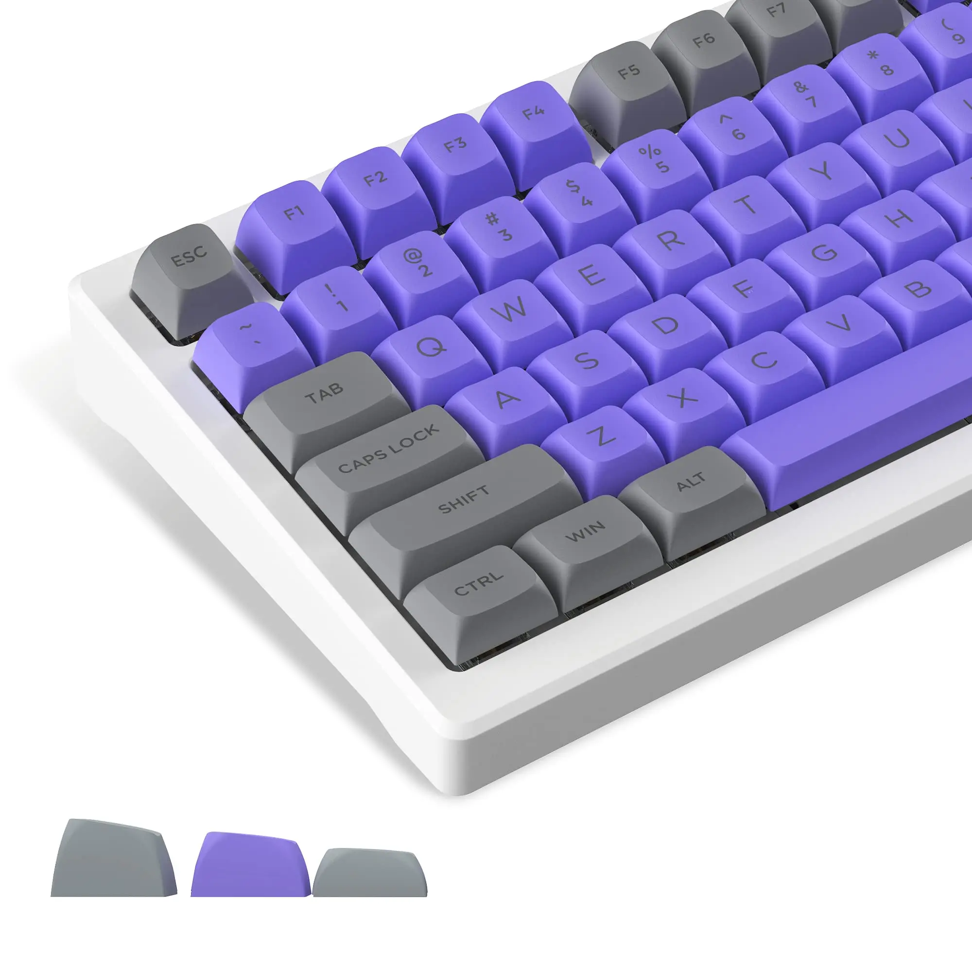 

169 клавиши PBT колпачок для клавиш двойной выстрел фиолетовый серый XVX профиль комплект колпачок для клавиш с подсветкой для женщин GK61 Anne Pro 2 Механическая игровая клавиатура