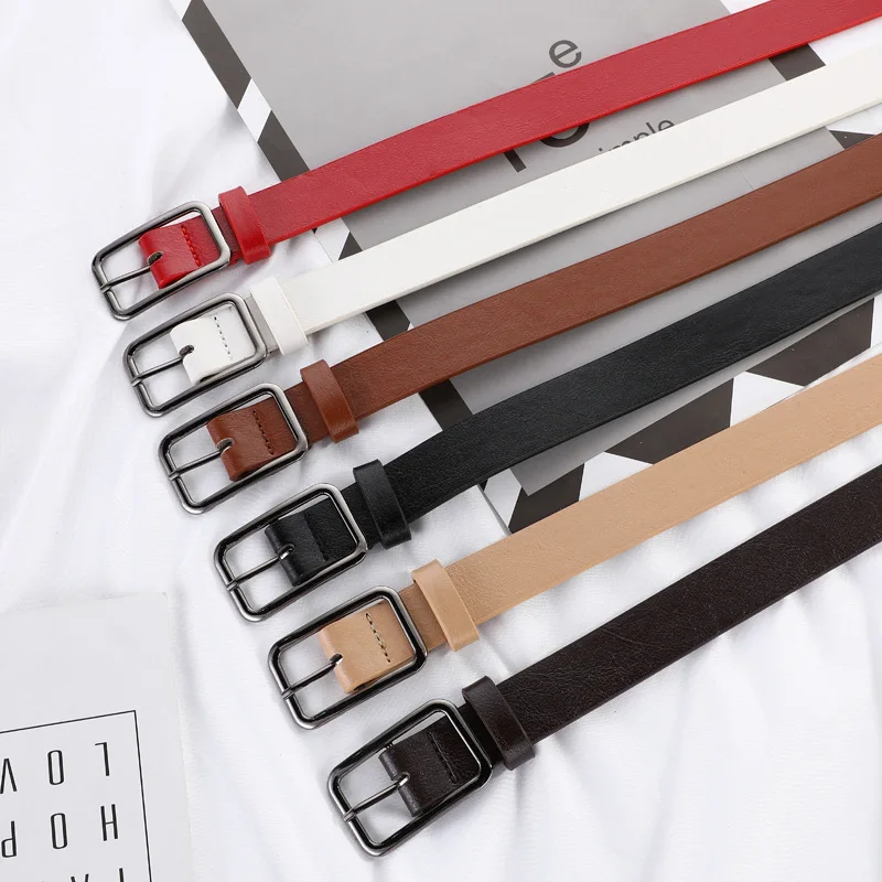 

PU Leather Belt For Women Rectangle Pin Buckle Jeans Black Belt Chic Luxury Brand Ladies Vintage Strap Female Waistband Tourzoo