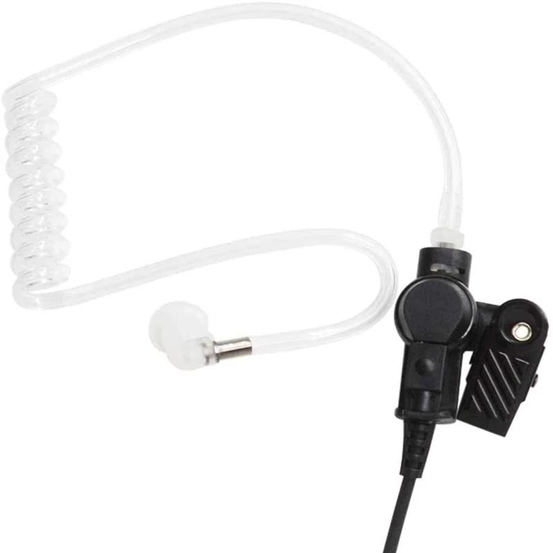 RISENKE FBI Style 2 Wire Acoustic Tube Headset Earpiece for Kenwood Radio Walkie Talkie Nx200 Nx210 Nx300 Tk280 Tk385 Tk3180