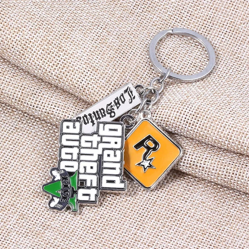Брелок для ключей игровой PS4 GTA5 GTA V Grand Theft Auto 5 Star Muti