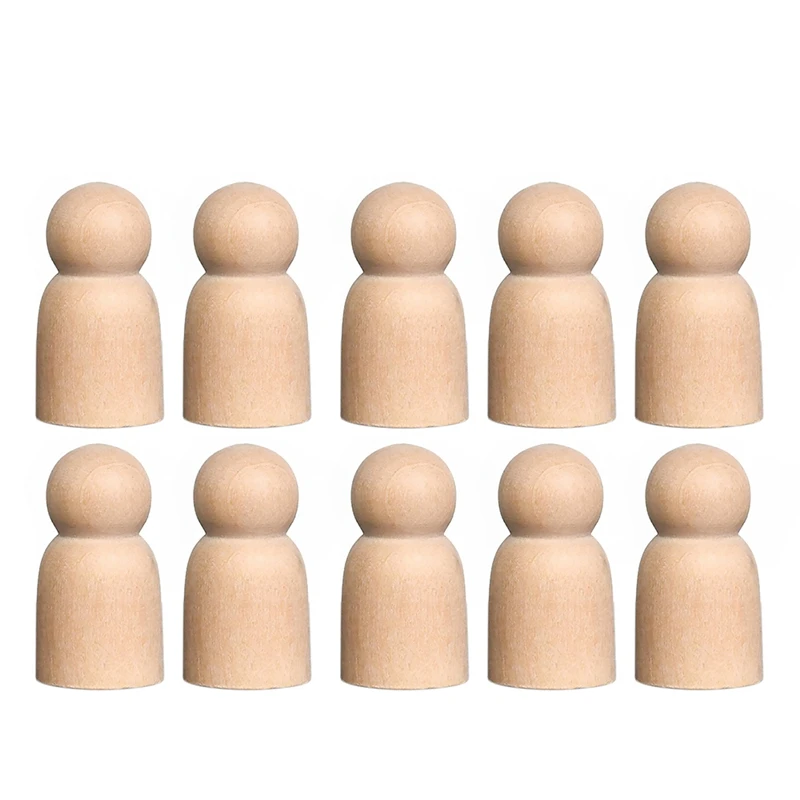 

Early Education Toys Ins Wood White Blank Teaching Aids Wooden Mushroom Head Kindergarten Wood Embryo DIY Wooden Dolls