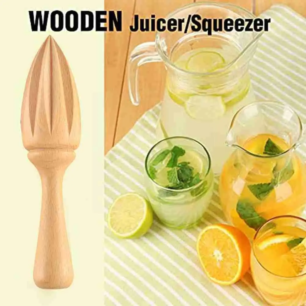 Wooden Lemon Squeezer Hand Press Manual Juicer Fruit Extractor Reamers Juice Citrus Orange Shape Ten-corner Y6D1 |
