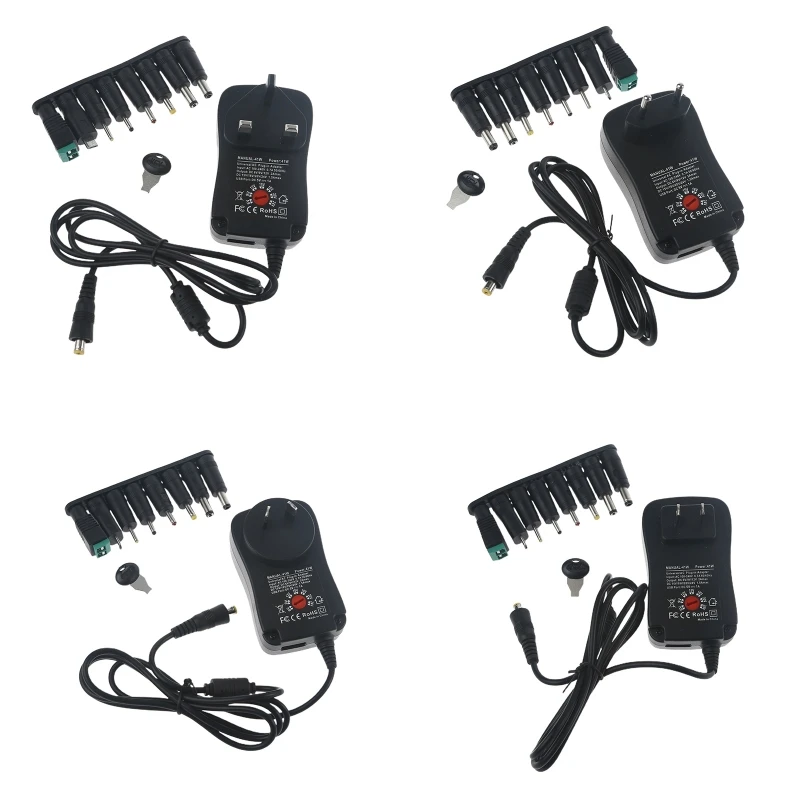 

41W Universal AC/DC Adapter Switching 6V-24V + USB Power Supply with 8 Selectable Adapter Tips for Routers LED Strip