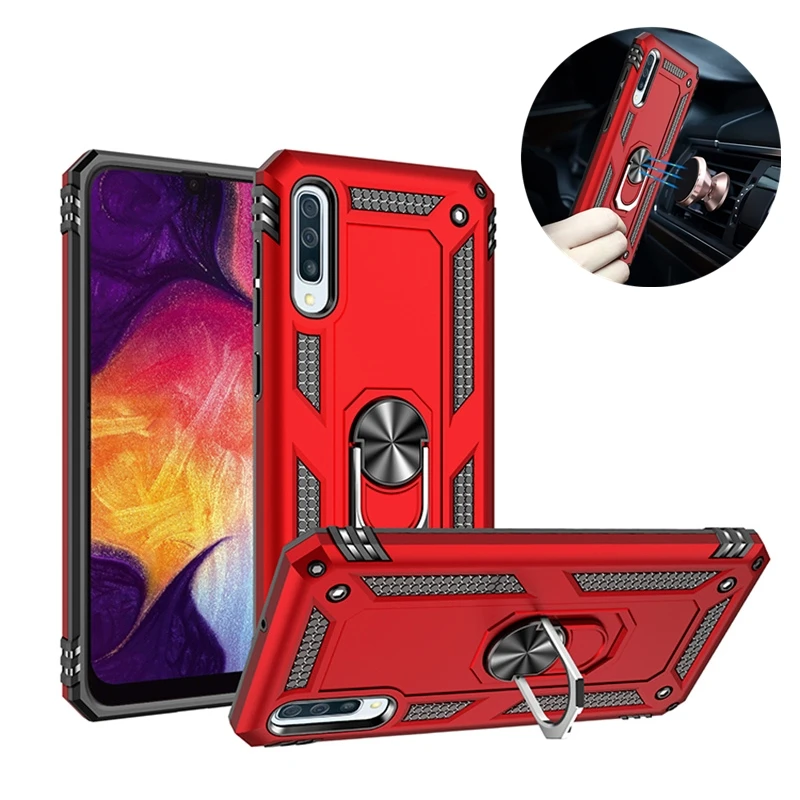 

For Samsung Galaxy A10 A20 A30 A40 A50 A60 A70 A80 A90 A10E A20E A70E A10S A20S A30S A50S A70S Magnetic Stand Ring Back Cover