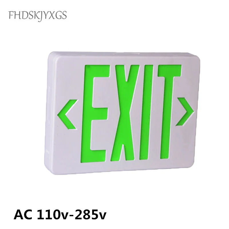 

Exit Sign Led Light Ac220v Green Exit Emergency Light Fire Safety Indicator Warning Lamp For Bulb Hotel Mall School Public Place