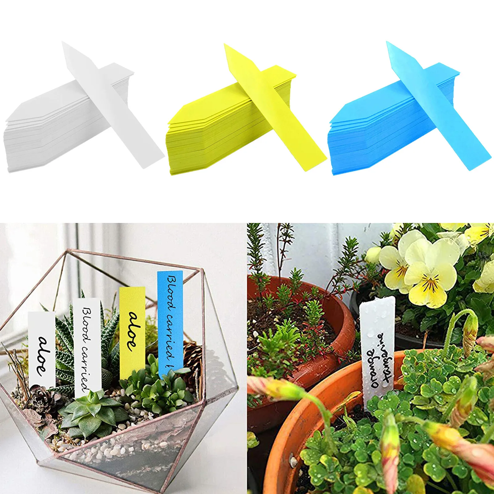 

100 Pcs Plastic Plant Seed Labels Pot Marker Nursery Garden Stake Tags Flower Label 10x2cm Plant Name Marking Garden Supplies
