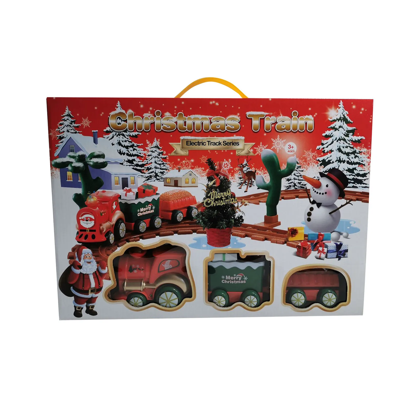 

Рождественский реалистичный набор электрического поезда, легко разобрать задницу и безопасно для детей, подарок и фото, украшение для дома и рождественской елки