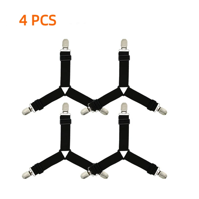 

Эластичные зажимы для простыней, 4 шт., черный/белый