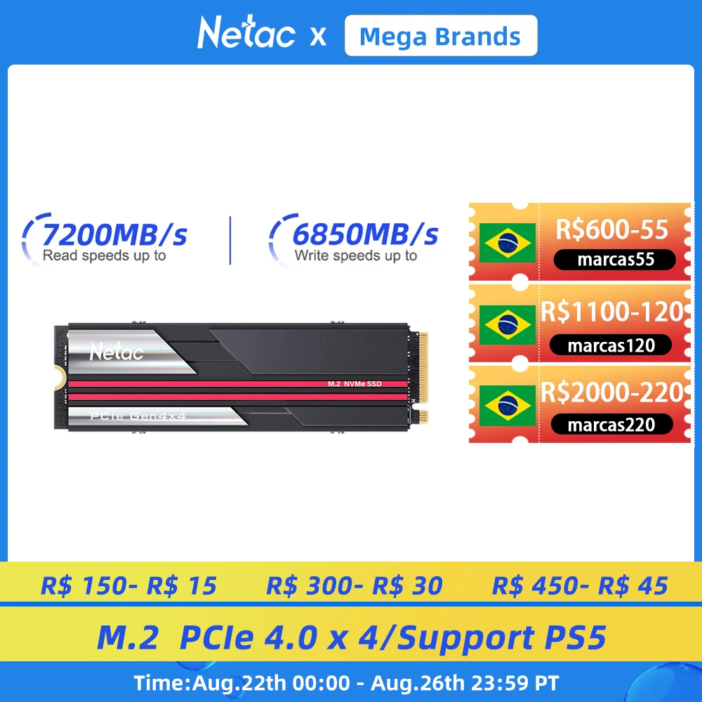 SSD-накопитель Netac NV7000 1 ТБ M.2 PCIe 4 0x4 NVMe 7200 |