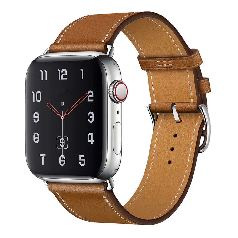 

Leather strap For Apple watch band 44mm 40mm 38mm 42mm iWatch Single tour bracelet Apple watch series 5 4 3 se 6