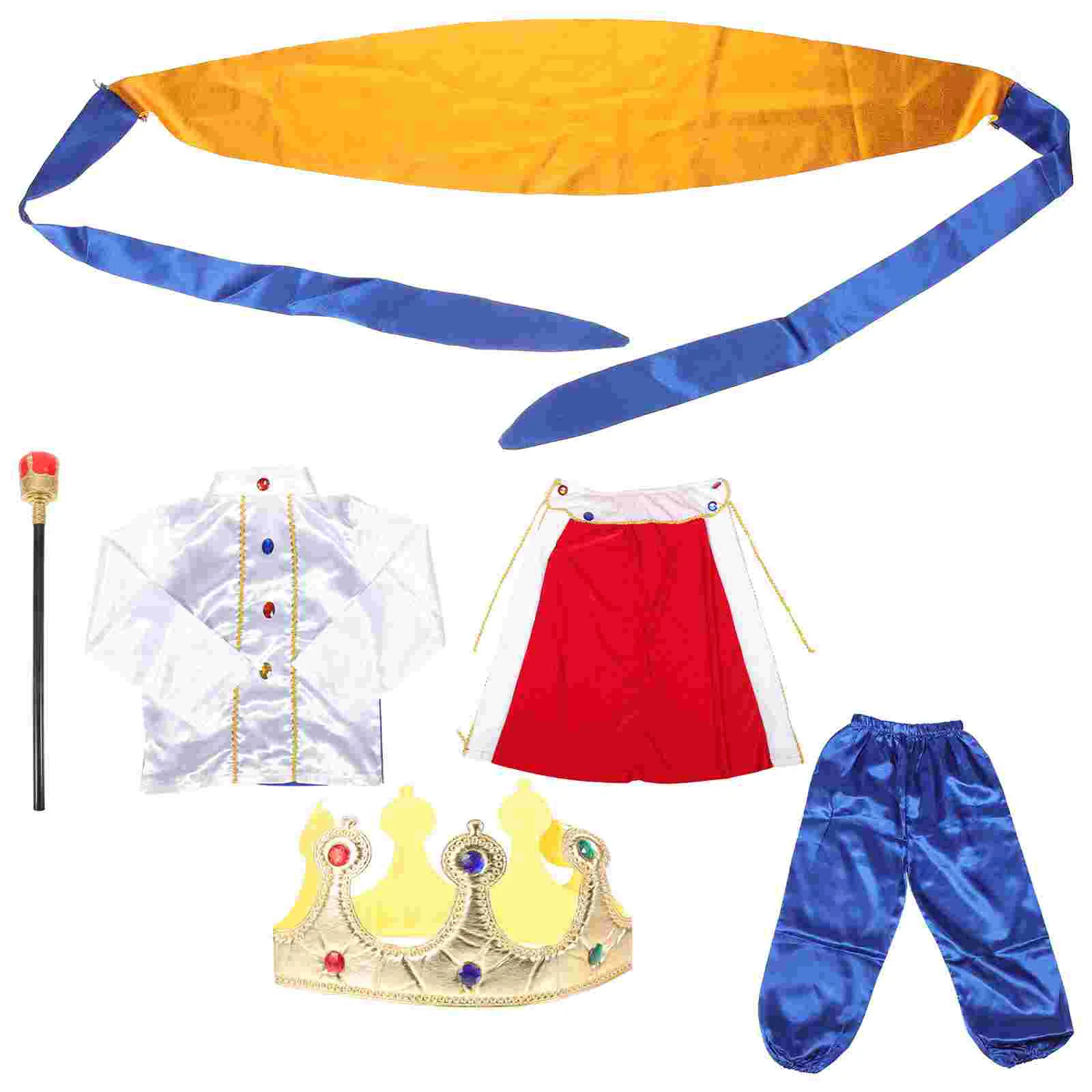 

1 Set King Cosplay Costume Props King Cloak Halloween Cosplay Costume Kids Masquerade Clothing