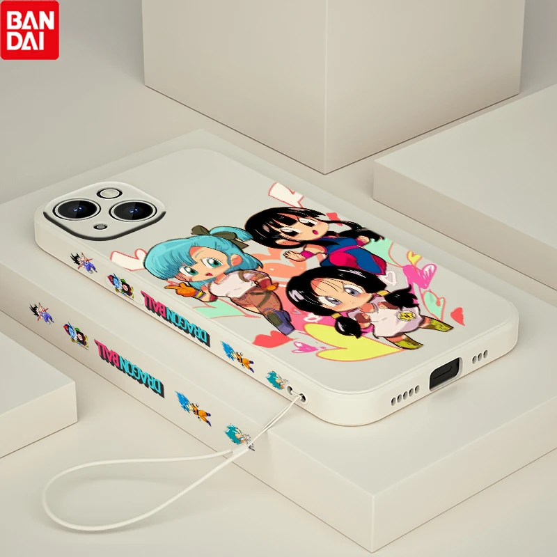 

Anime DBZ Dragon Ball For Apple iPhone 13 12 Mini 11 Pro XS MAX XR X 8 7 6S SE Plus Liquid Left Rope Phone Case Coque Cover Capa