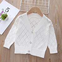 girls cardigan summer thin air conditioning shirts childrens knitted jackets breathable shawls and sunscreen tops for baby