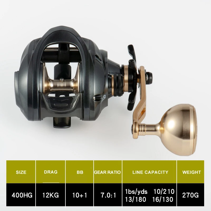 Metal Baitcast Reel 7.0:1 10+1Bb Brake Fine-Tuning Magnetic Brake System Aluminum Alloy Double-Wire Cup Fishing Reels Gear enlarge