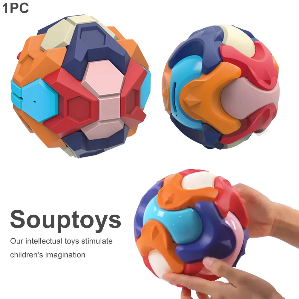 Durable Detachable Assembly Ball Toy Plastic Piggy Bank For Kids 3D Saving Pot Building Block Game Funny Ornament DIY Box | Игрушки и