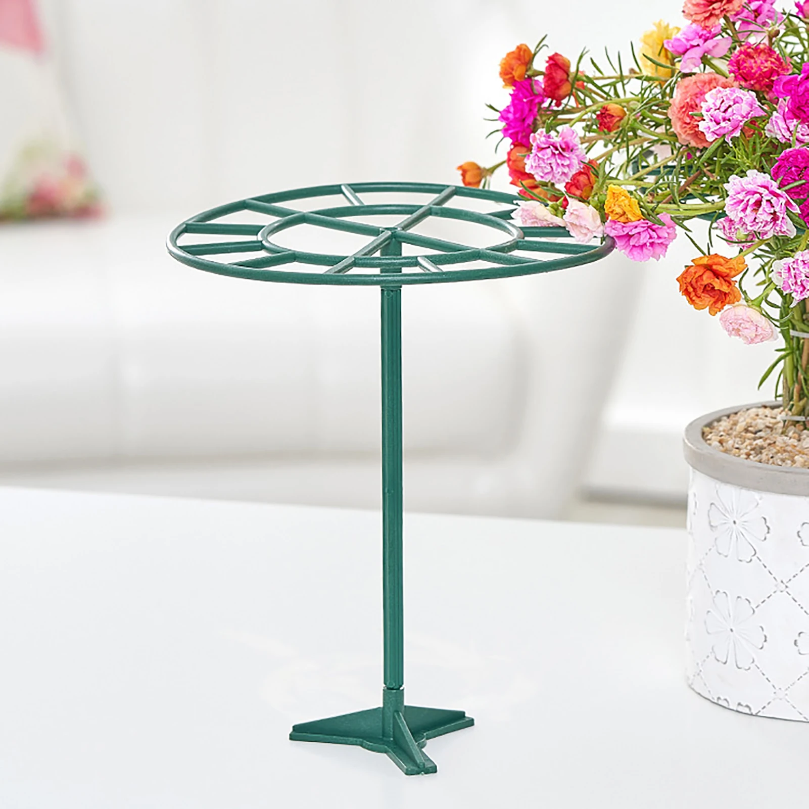 

Garden Plant Holder Flower Support Stake Plastics Round Houseplant Cage 1Pcs Climbing Vines Support Rings Fall Prevention for To
